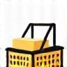 Icono cesta de compra con jabón